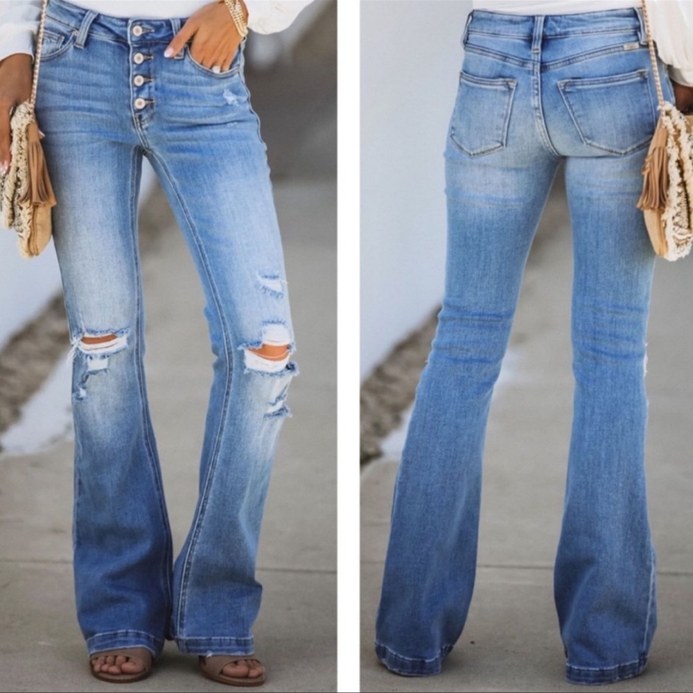 KanCan Light Blue Flare Jeans